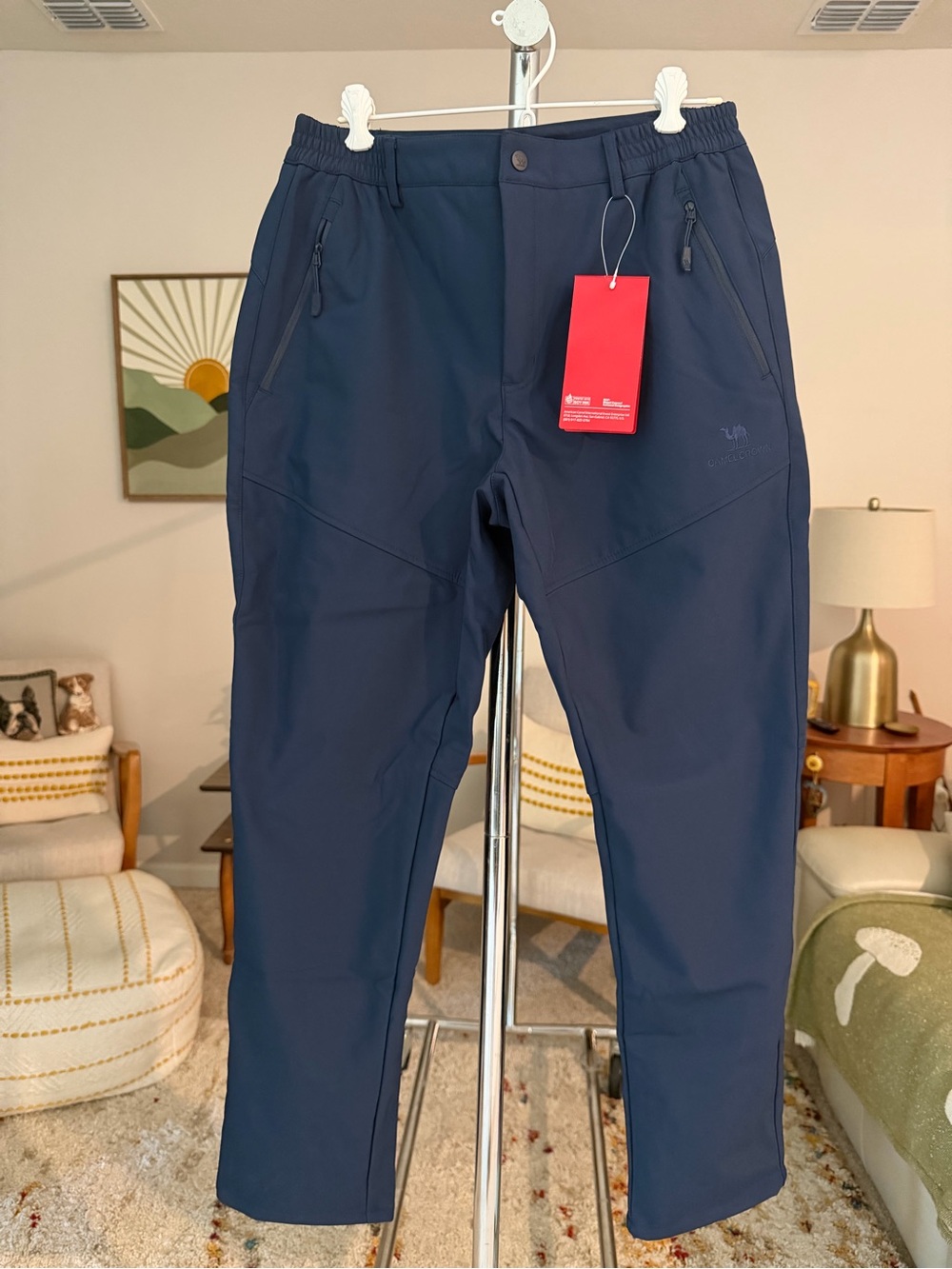 Camel Crown insulated Straight-Leg Outdoor Pants — Navy